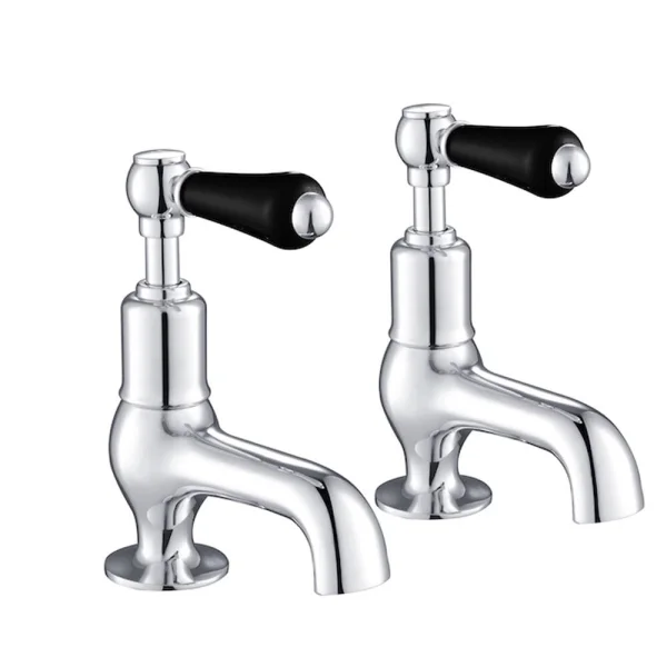Just Taps Grosvenor Lever Cloakroom Basin Taps Matt Black