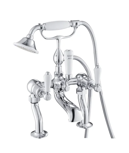 Just Taps Grosvenor Lever Deck Mounted Bath Shower Mixer With Kit