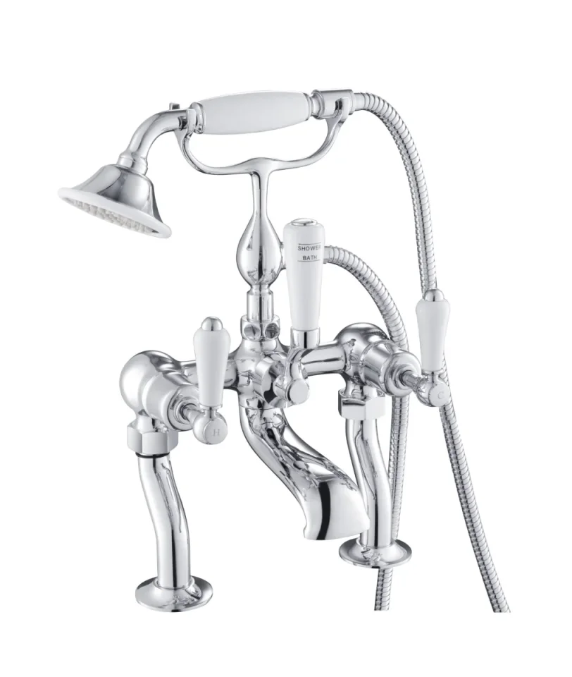 Just Taps Grosvenor Lever Deck Mounted Bath Shower Mixer With Kit product image - Image 1
