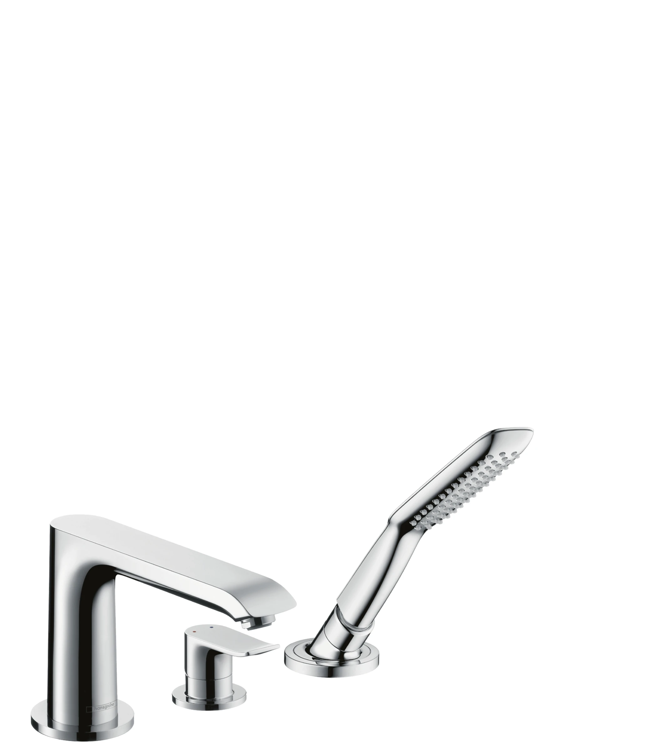 Hansgrohe Metris 3-hole Rim-mounted Single Lever Bath Mixer Chrome