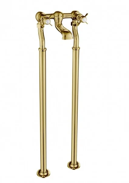Just Taps Grosvenor Pinch Freestanding Bath Filler Light Gold