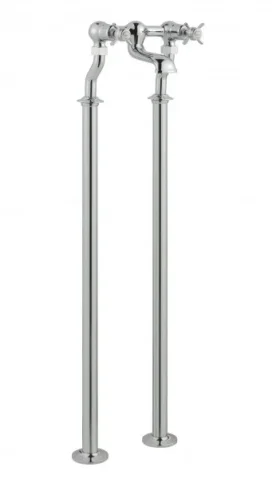Just Taps Grosvenor Pinch Freestanding Bath Filler Chrome detail view - Image 2