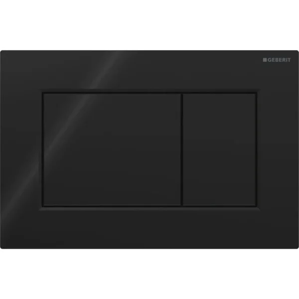 Geberit Sigma01 Dual Flush Plate Square Button Black product image - Image 1