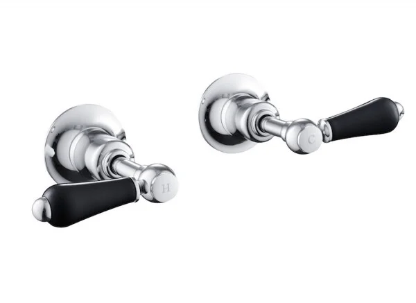 Just Taps Grosvenor Lever Concealed Wall Valves Matt Black