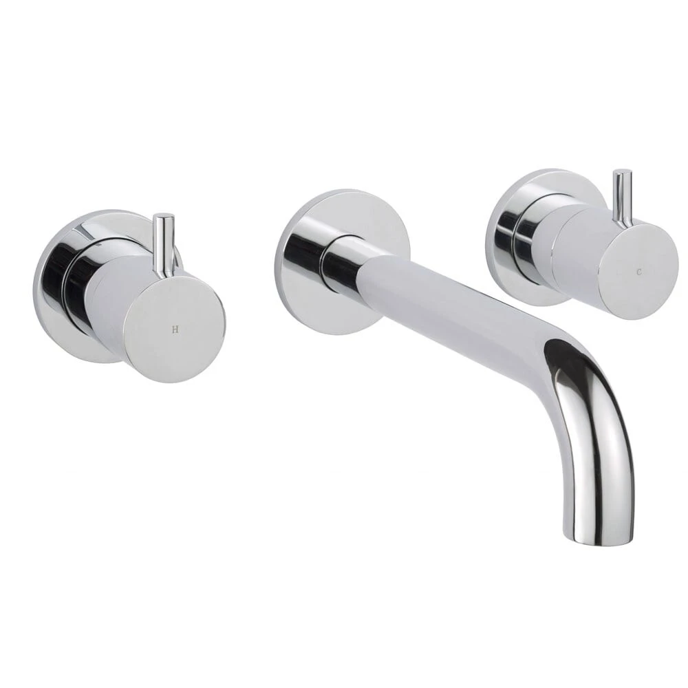 Just Taps Florence 3 Hole Wall Mounted Basin Mixer Chrome
