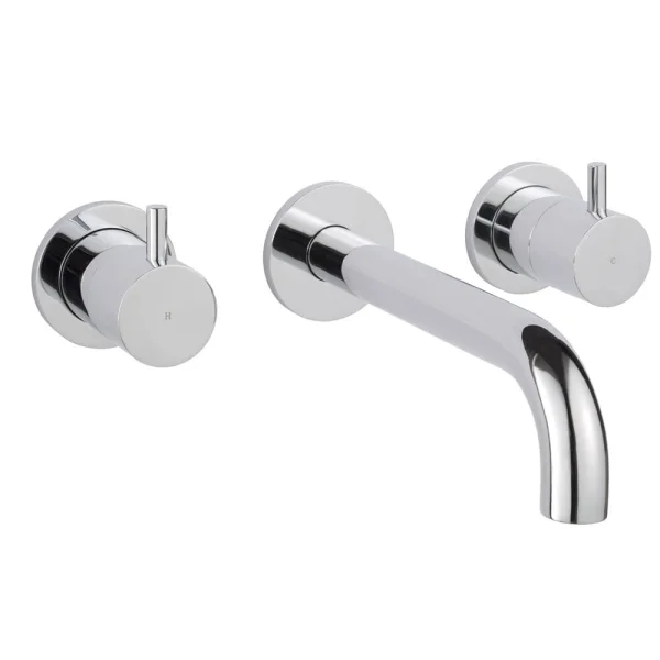 Just Taps Florence 3 Hole Wall Mounted Basin Mixer Chrome