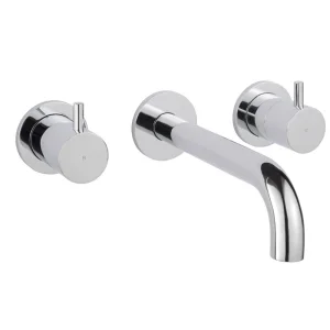 Just Taps Florence 3 Hole Wall Mounted Basin Mixer Chrome
