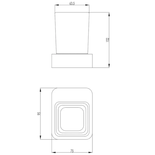 Just Taps Hix Tubler Holder Brushed Black detail view - Image 2