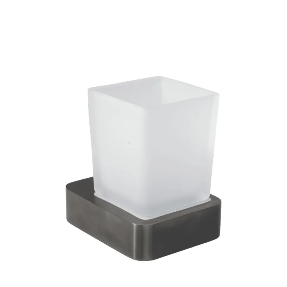 Just Taps Hix Tubler Holder Brushed Black product image - Image 1