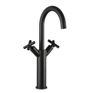 Just Taps Solex Tall Basin Mixer Matt Black