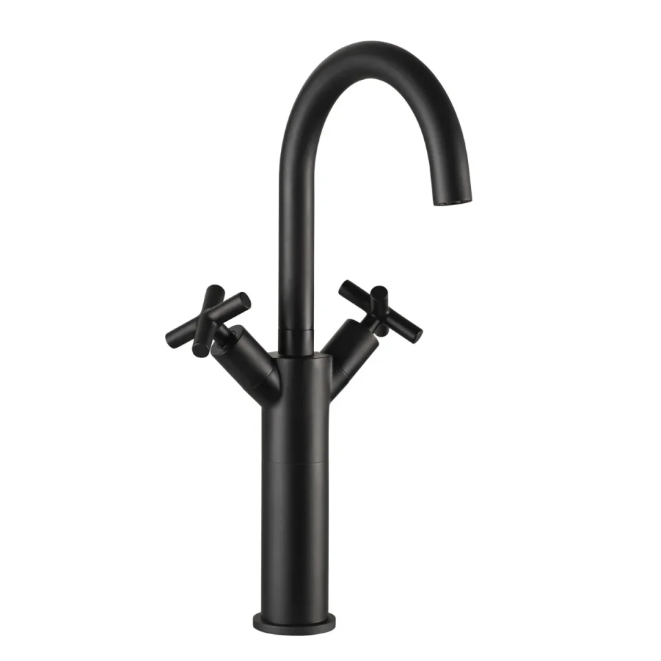 Just Taps Solex Tall Basin Mixer Matt Black product image - Image 1