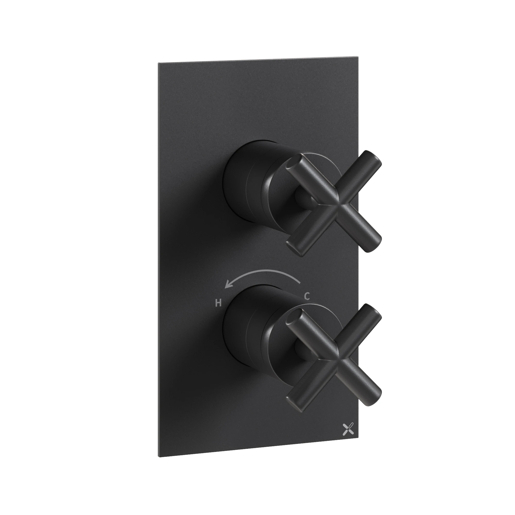 Crosswater MPRO Crosshead 2 Handle Trimset (must be paired with WLBP1000R or WLBP25X3R) Matt Black