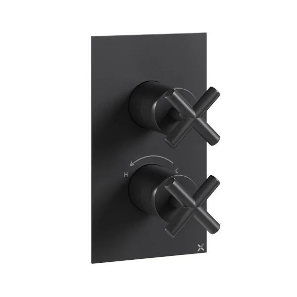 Crosswater MPRO Crosshead 2 Handle Trimset (must be paired with WLBP1000R or WLBP25X3R) Matt Black