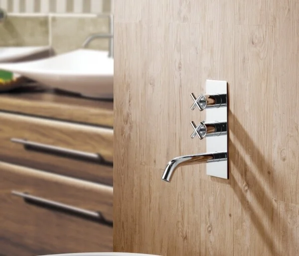 Just Taps Solex Thermostatic Concealed 2 Outlet Shower Valve With Spout Chrome