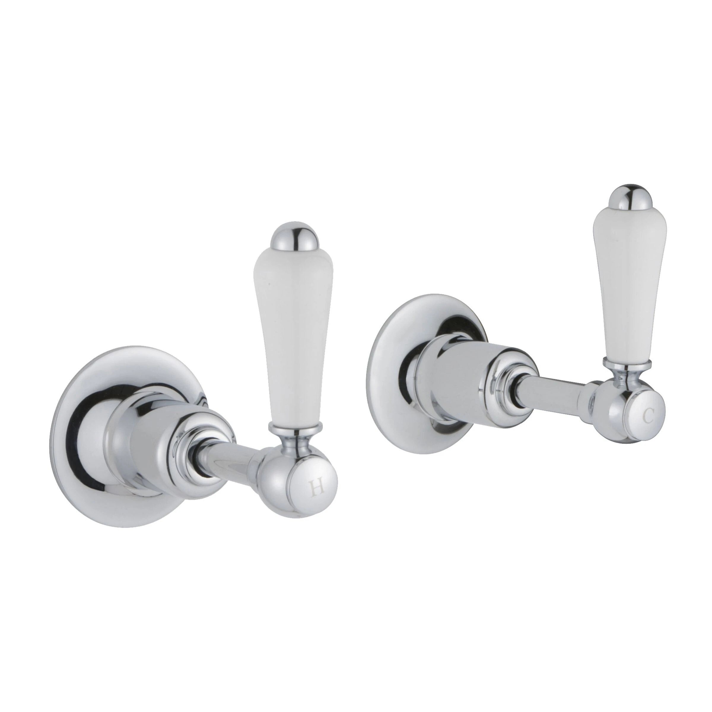 Just Taps Grosvenor Lever Concealed Wall Valves Chrome