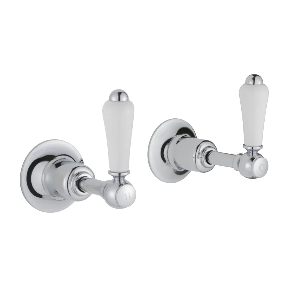 Just Taps Grosvenor Lever Concealed Wall Valves Chrome product image - Image 1