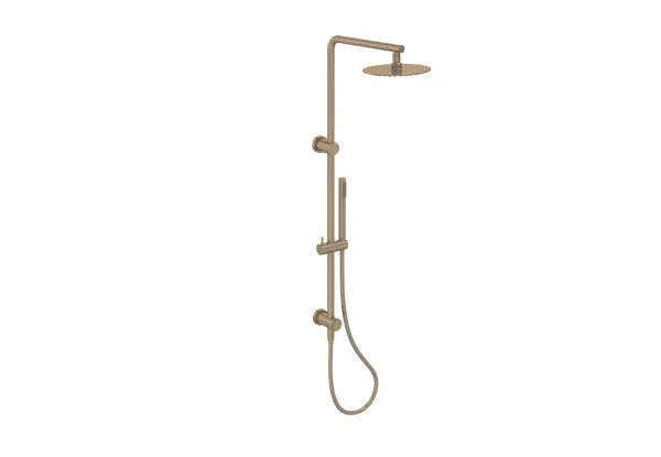 Saneux Cos Rigid Riser Kit With 2 Way Diverter Outlet - Brushed Bronze