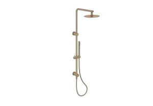 Saneux Cos Rigid Riser Kit With 2 Way Diverter Outlet - Brushed Bronze