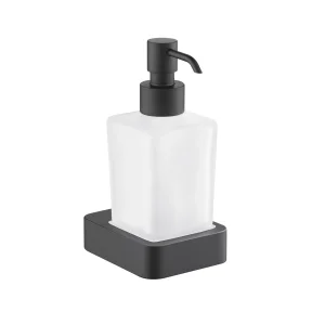 Just Taps Hix Soap Dispenser & Holder Matt Black
