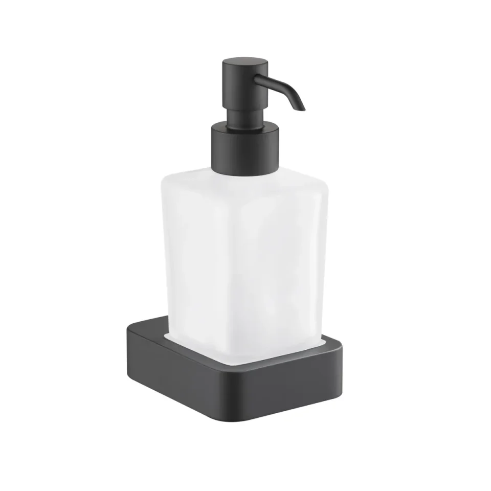 Just Taps Hix Soap Dispenser & Holder Matt Black product image - Image 1