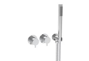 Saneux Cos 2 Way Thermostatic Shower Ring Valve Kit - W/ Classic Handle & Handset - Portrait & Landscape - Chrome
