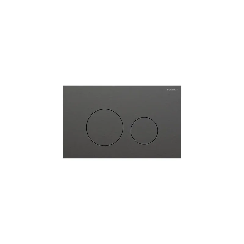 Geberit Sigma40 Dual Round Flush Plate Black Chrome product image - Image 1