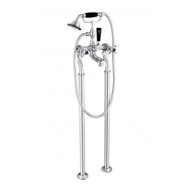 Just Taps Grosvenor Pinch Bath Shower Mixer With Kit Matt Black