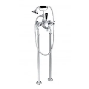 Just Taps Grosvenor Pinch Bath Shower Mixer With Kit Matt Black