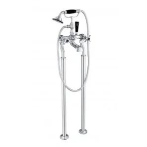 Just Taps Grosvenor Pinch Bath Shower Mixer With Kit Matt Black product image - Image 1