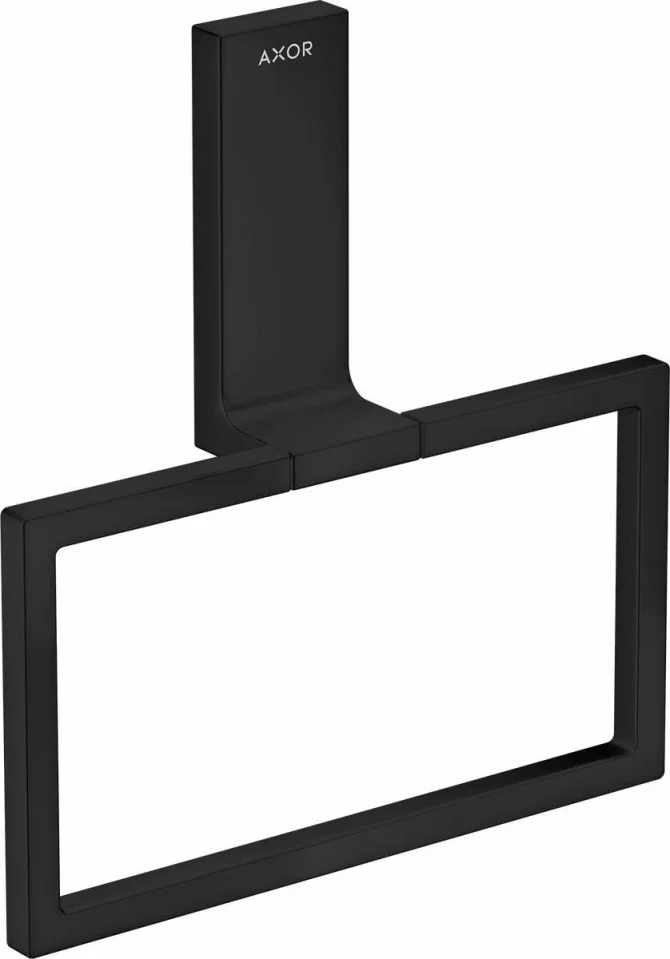 Axor Universal Rectangular Towel Ring Matt Black detail view - Image 2