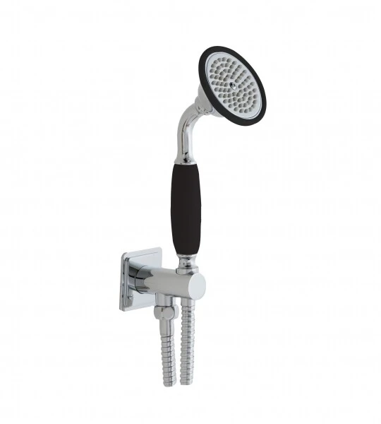 Just Taps Grosvenor - Wall Outlet With H/shower & Hose Matt Black