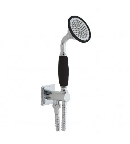 Just Taps Grosvenor - Wall Outlet With H/shower & Hose Matt Black