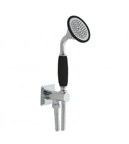 Just Taps Grosvenor - Wall Outlet With H/shower & Hose Matt Black product image - Image 1