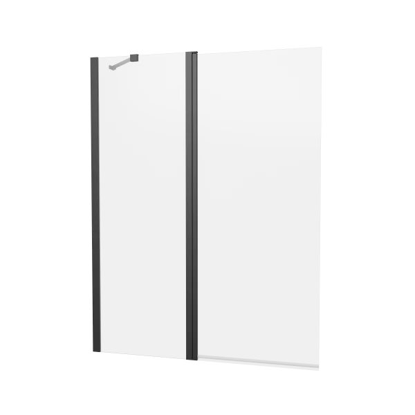 Britton Hoxton 6 Double Bath Screen 1150 Matt Black