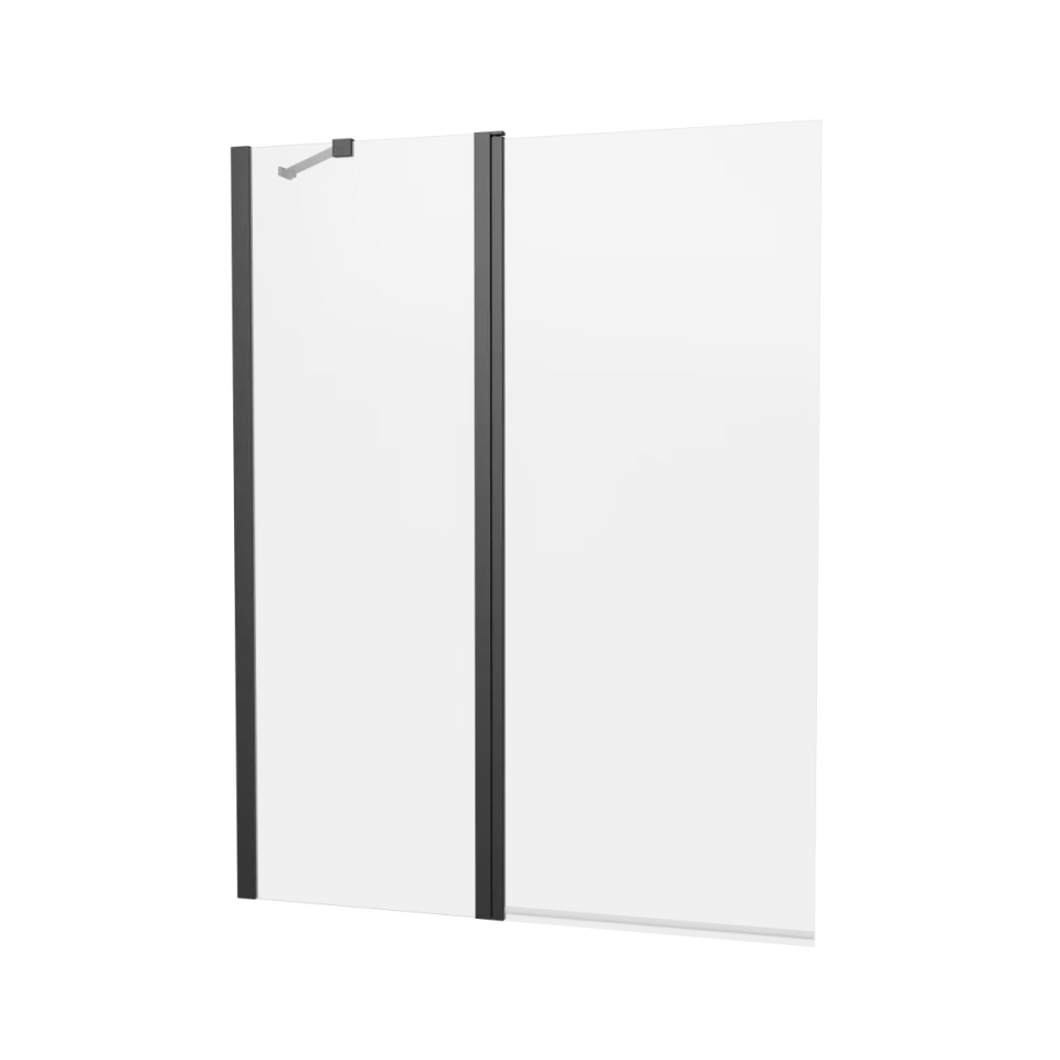 Britton Hoxton 6 Double Bath Screen 1150 Matt Black product image - Image 1