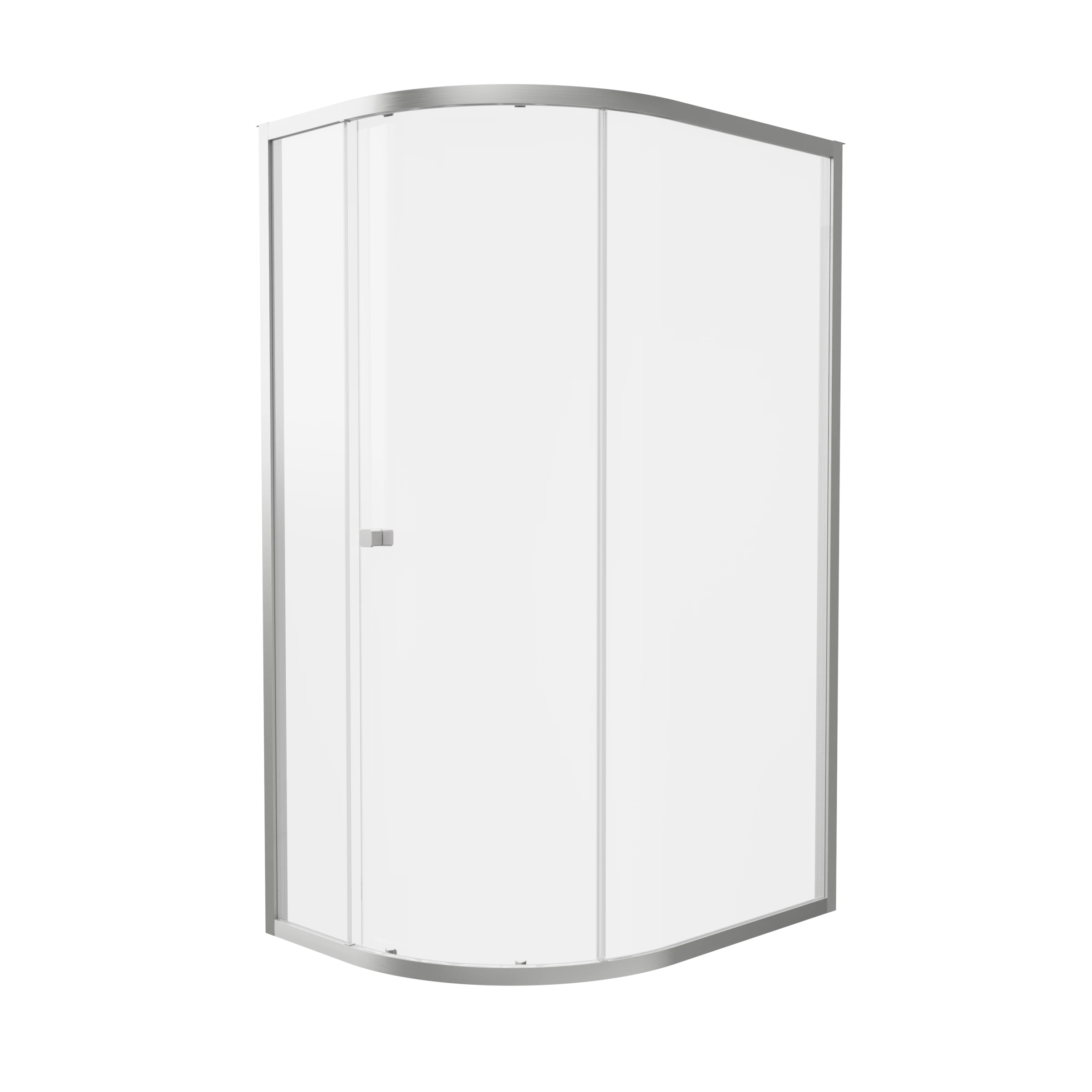 Crosswater Clear 6 Quadrant Single Door 1000 x 800 Box B Brushed Nickel