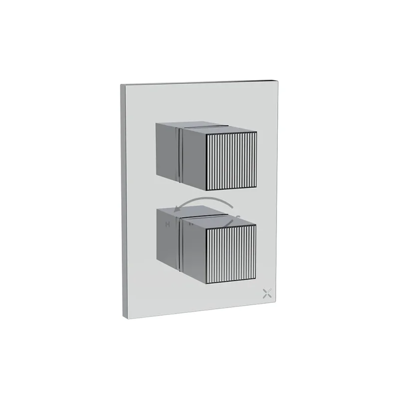 Crosswater Crossbox Limit 3 Oulet Trim & Levers Chrome product image - Image 1