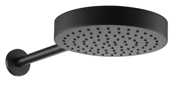 Just Taps Evo Shower Head And Arm Matt Black