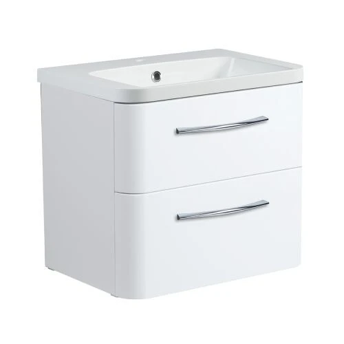 Roper Rhodes 600mm System Wall Mounted Double Drawer Unit White
