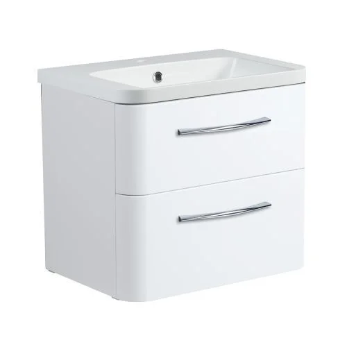 Roper Rhodes 600mm System Wall Mounted Double Drawer Unit White