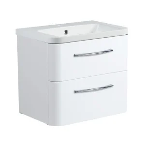 Roper Rhodes 600mm System Wall Mounted Double Drawer Unit White