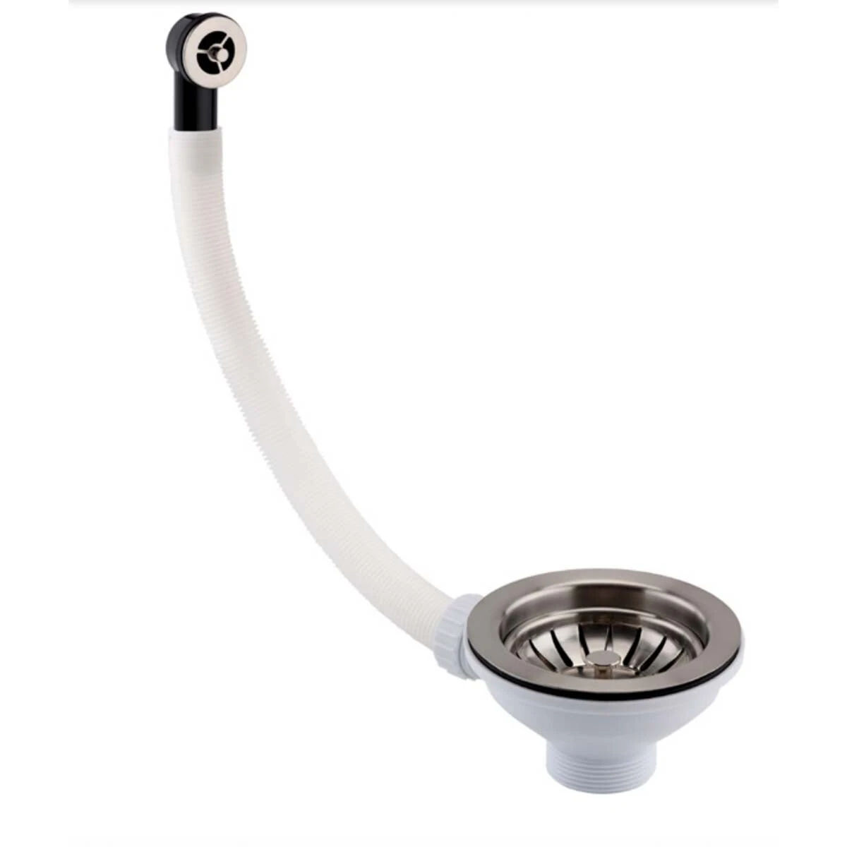Just Taps Basket Strainer Waste Round Overflow Stainless Steel
