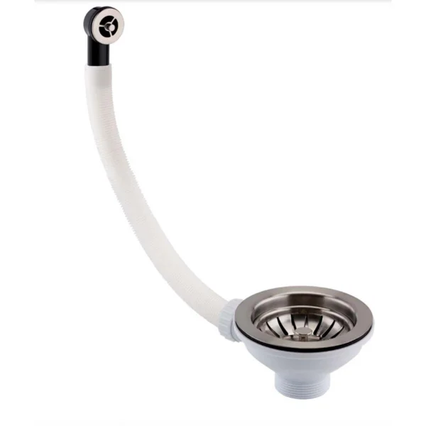 Just Taps Basket Strainer Waste Round Overflow Stainless Steel
