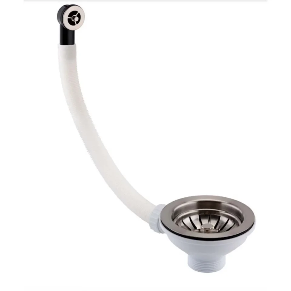 Just Taps Basket Strainer Waste Round Overflow Stainless Steel product image - Image 1
