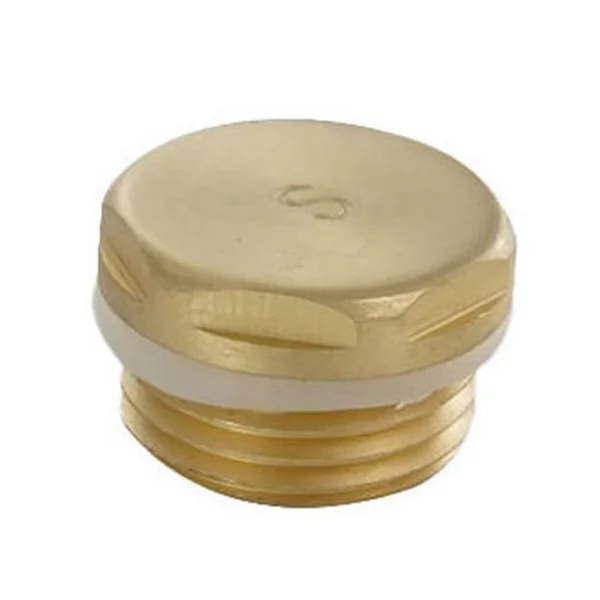 Just Taps Radiator Blanking Plug Brushed Brass