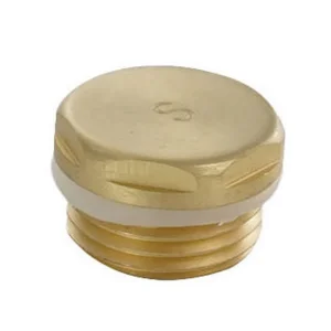 Just Taps Radiator Blanking Plug Brushed Brass