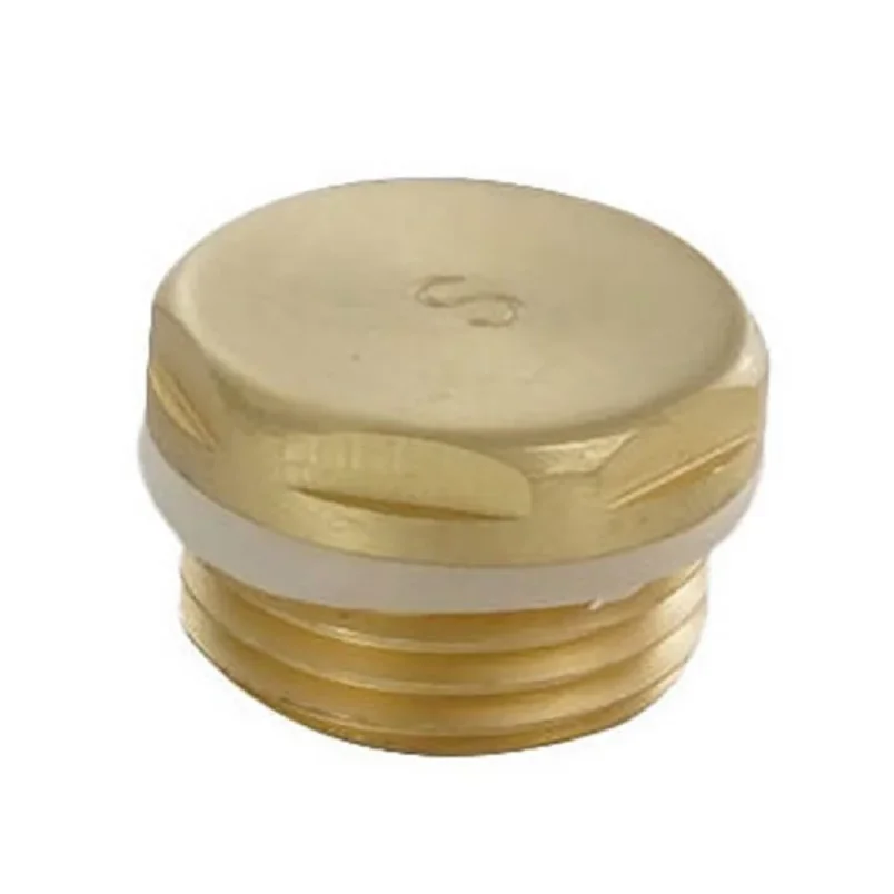 Just Taps Radiator Blanking Plug Brushed Brass product image - Image 1