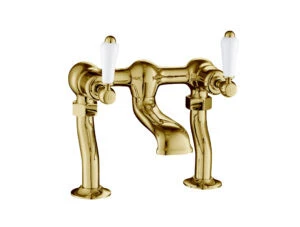 Just Taps Grosvenor Lever Deck Mounted Bath Filler Light Gold