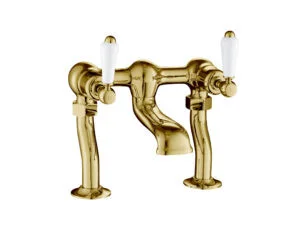 Just Taps Grosvenor Lever Deck Mounted Bath Filler Light Gold