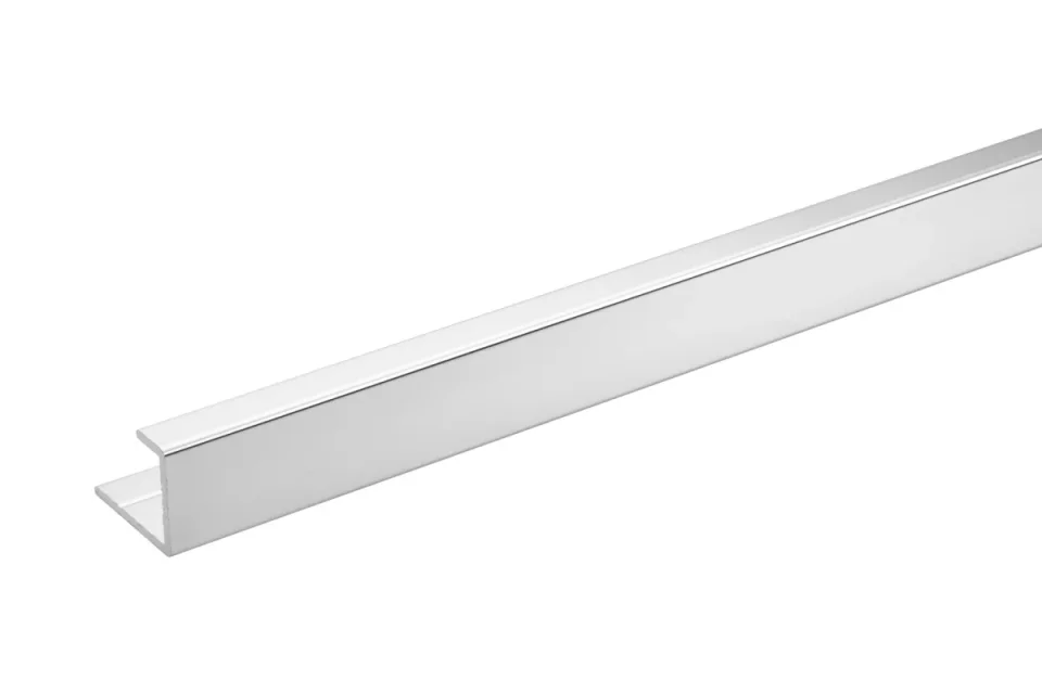 Burlington Aluminium Extrusion End Cap 11mm 2450mm Chrome product image - Image 1